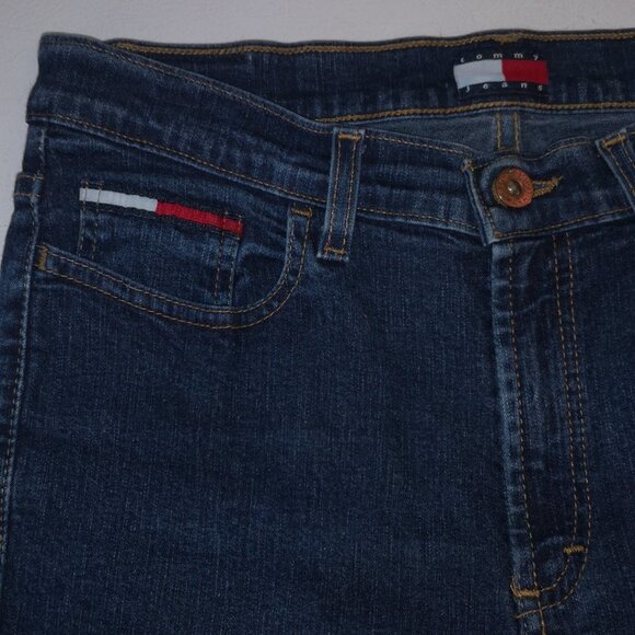Tommy Hilfiger Men's Size 32 Made in Canada Euro Flare Blue Jeans - Picture 5 of 11